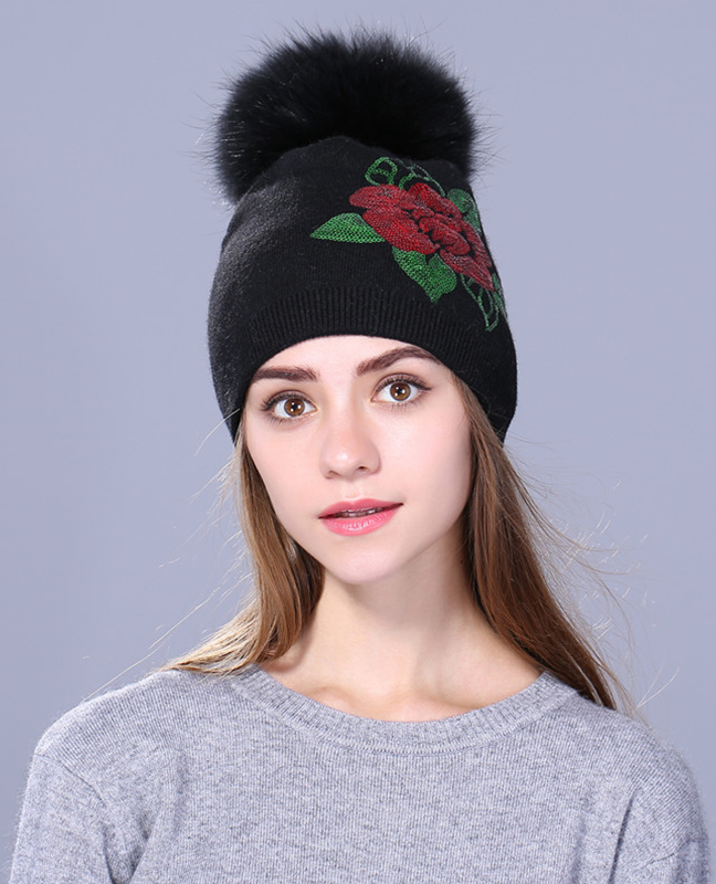 Fox Fur Sequins Beanie Fox Fur Sequins Beanie