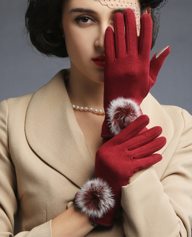 Velvet rabbit fur Mittens Velvet rabbit fur Mittens