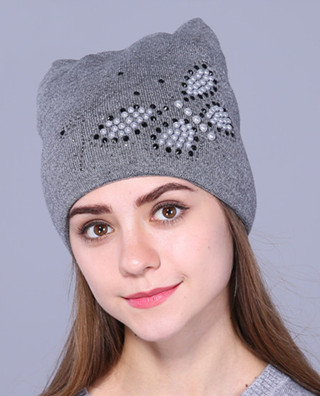 Luxury knitted Butterfly beanie Luxury knitted Butterfly beanie