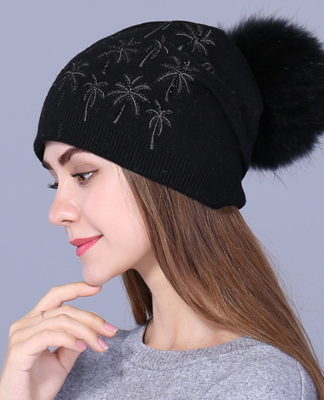 Coconut tree Embroider winter hat Coconut tree Embroider winter hat