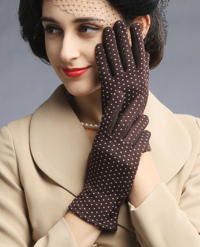 Houndstooth thermal Cotton Glove Houndstooth thermal Cotton Glove