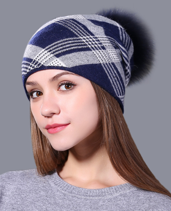 Plaid Knitted Winter Beanie Plaid Knitted Winter Beanie