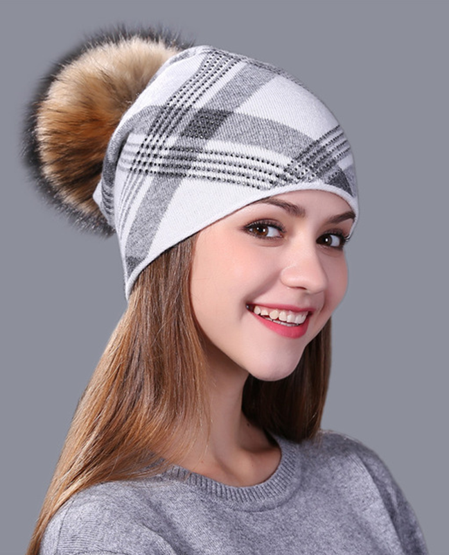 Plaid Knitted Winter Beanie Plaid Knitted Winter Beanie