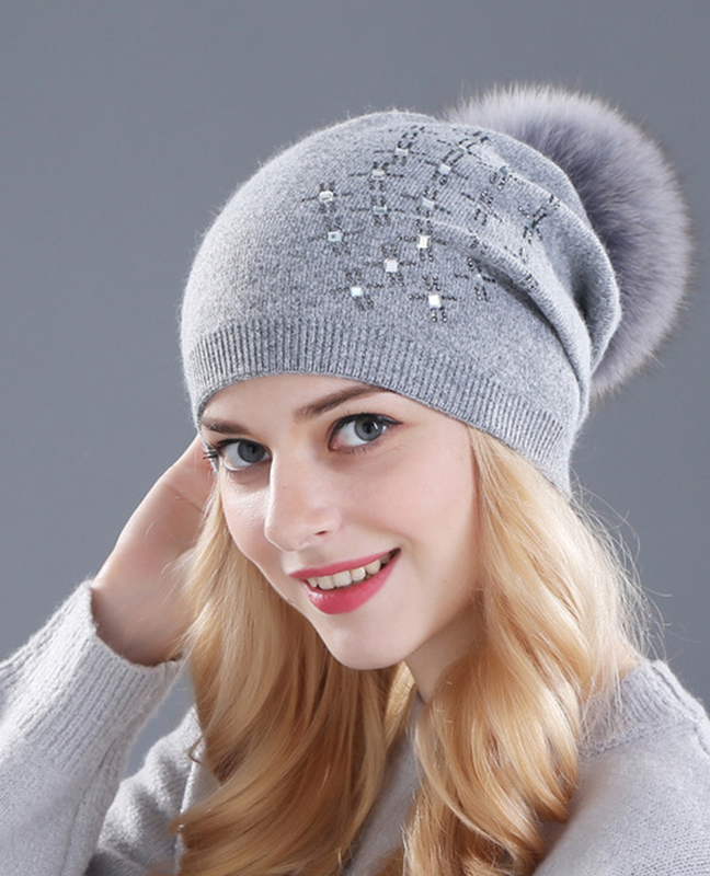 Rhinestone Mink Winter hat Rhinestone Mink Winter hat