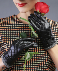 High grade plaid mittens